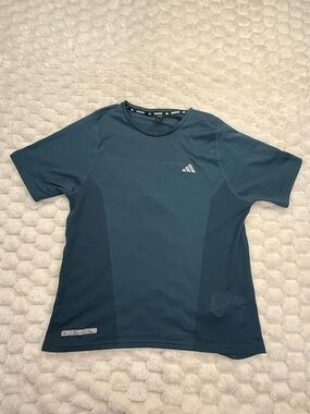 Adidas Running AEROREADY Teal Mesh Performance Training T-Shirt - Women's M
